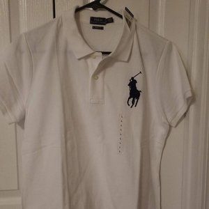 Boys Large Ralph Lauren Polo White Polo Shirt